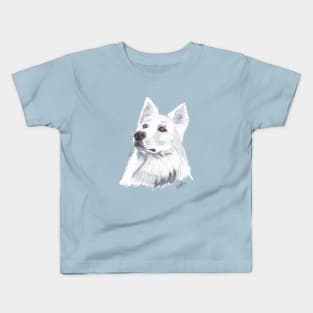 WHITE SWISS SHEPHERD DOG Kids T-Shirt